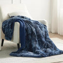 Bedsure GentleSoft Fluffy Navy Blue Throw Blanket, Tie Dye Blue Decor Navy Gifts for Men, Soft Cozy Fuzzy Plush Minky Thick Warm Sherpa Fleece Faux Fur Blanket for Couch, Blanket Gifts for Him, 50x60 by CozyNest Decor