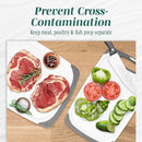 Cutting Boards for Kitchen - BPA-Free Chopping Board - Different Sizes & Non Slip Handles - Reversible, Large Cutting Board Set - Unique Gifts for Cooks Who Have Everything - 3-Pack Aqua by CozyNest Decor