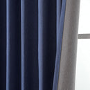Joydeco Faux Linen Blackout Curtains for Bedroom,Blue Blackout Curtains 72 inches Long,100% Blackout Solid Thermal Insulated Window Drapes Luxury Decor for Living Room（W52xL72 Inch,Twilight Blue） by TinyTreasures Baby Boutique