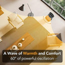 Comfort Zone Oscillating Digital Tower Heater with Remote Control for Indoor Use, Adjustable Thermostat, Timer, Overheat Protection, Tip-Over Switch, Ideal for Home, Bedroom, & Office, HT1206-GRY by CozyNest Decor