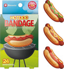 BioSwiss Bandages, Hot Dog Shaped Self Adhesive Bandage, Latex Free Sterile Wound Care, Fun First Aid Kit Supplies for Kids, 24 Count by TinyTreasures Baby Boutique