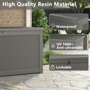 260 Gallon Resin Deck Box, Large Indoor and Outdoor Storage Box, Weatherproof and UV Resistant Outdoor Storage Box with Built-in Steel Beams for Patio Cushions, Pool Supplies by CozyNest Decor