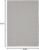 Home Dynamix Tripoli Lydia Modern Indoor/Outdoor Area Rug, Gray/Cream, 3'7"x5'2" Rectangle by GreenHaven Gardens