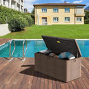 Premium Pro Edition 180 Gallon Lockable Resin Deck Box, Waterproof & UV-Resistant Outdoor Storage Box for Outdoor Cushion Storage, Garden Tools & Pool Accessories Storage, Brown by CozyNest Decor