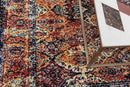 Unique Loom Rosso Collection Vintage, Traditional, Bohemian, Geometric, Border, Distressed, Southwestern Area Rug, 8 ft x 8 ft, Orange/Black by CozyNest Decor