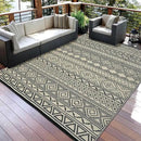 GAOMON Outdoor Rug for Patio Clearance 5x8 Reversible Plastic Straw Patio Rug for Camping Stain & UV Resistant RV Mats for Porch, Deck, Backyard, Camper, Balcony, Picnic, Black&Brown by CozyNest Decor