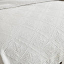 MarCielo 3-Piece 100% Cotton Oversized Bedspread Lightweight Quilt Coverlet Embroidery Farmhouse Bedding Set (TK White, Oversized Queen (100"x106")) by CozyNest Decor
