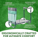 Garden Kneeler Seat Bench, Garden Kneeling Bench with Sunshade Umbrella, Ergonomic Handles, Folding Table, and Potting Mat, 10.2" Foam Knee Seat, Loading Capacity 330 Lbs by GreenHaven Gardens