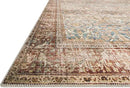 Loloi Layla Collection LAY-04 Ocean/Rust 2'-6" x 12'-0" .13" Thick Runner Rug, Soft, Durable, Vintage Inspired, Distressed, Low Pile, Non-Shedding, Easy Clean, Printed, Living Room Rug by CozyNest Decor