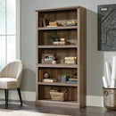 Sauder 5 Tier Book Shelf Wooden Bookcase Multipurpose Bookshelf for Home Office, Living Room, in Salt Oak finish by CozyNest Decor