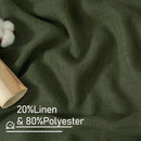 LAMIT Olive Green Linen Sheer Curtains 90 inch for Living Room, Soft Thick Bronze Grommet Light Filtering Boho Window Textured Neutral Drapes for Bedroom Farmhouse, 2 Panels Set, 52 x 90 Inch by CozyNest Decor