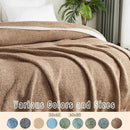 LURKA Fine Knit Throw Blanket - Super Soft Breathable Lightweight Blanket for Couch Bed Sofa (Camel, Throw(50"x 60")) by CozyNest Decor
