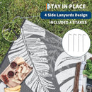 GAOMON Outdoor Rug 9x18 Waterproof Patio Rugs Reversible Outdoor Plastic Straw Rug Camping Mat, Foldable Portable RV Picnic Carpet with Bag & 4 Stakes, UV Resistant Carpet for Deck Balcony, Grey by CozyNest Decor
