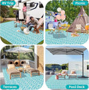 HEBE Outdoor Rug Waterproof 9x18, Plastic Straw Rug Camping Rug, Reversible Outdoor Patio Rugs RV Mat Clearance, Indoor Outside Floor Carpet for Porch,Deck,Camper,Balcony,Backyard by GreenHaven Gardens