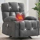 Massage Rocker Recliner Chair with Heat, Ergonomic Overstuffed Reclining Lounge Chair with Side Pockets, USB Charging Port, Sturdy Metal Frame, Comfortable Modern Design for Living Room by CozyNest Decor