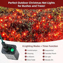 Led Net Lights Christmas Lights Outdoor Red Christmas Net Lighting with 121Led Mini Globe Lights 5ftx5ft, Outdoor Indoor Fairy Mesh Net Lights for Christmas Trees, Bushes, Shrubs Decorations by GreenHaven Gardens