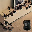 Birchlitland Halloween Black Maple Garland with Lights Timer 48 LED Orange and Warm White Fairy Lights, Battery Operated for Indoor and Outdoor Halloween Party Decoration by CozyNest Decor