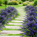Geegoods 24 Bundles Artificial Plants Flowers Outdoor – Faux Lavender Flowers with Monkey Grass UV Resistant Plastic Faux Plants for Garden Porch Window Patio Hanging Planter Home Decor by CozyNest Decor