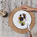 Defined Deco Woven Placemats Set of 4,12" Round Rattan Placemats,Natural Hand-Woven Water Hyacinth Placemats,Farmhouse Weave Place Mats,Rustic Braided Wicker Table Mats for Dining Table,Home,Wedding. by CozyNest Decor