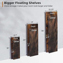 Floating Shelves - 2 Pack 9 Inch Rustic Wooden Wall Shelves - Extra Deeper & Thicker Wall Mounted Storage Shelf for Living Room, Kitchen, Farmhouse - 24" W x 9" D x 1.6" H - Rustic Brown by CozyNest Decor