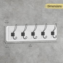 HBCY Creations White Solid Wood Wall Mounted Coat Rack with Shelf, 5 Hooks, 24" Long - Kitchen, Mudroom, Entryway, Bathroom - Includes Mounting Hardware, Coat Hanger, Dog Leash Hooks, Towel Rack by CozyNest Decor