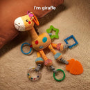 TUMAMA Giraffe Hanging Rattle Toys, Soft Baby Hanging Toys with Wind Chimes, Stroller Car Seat Crib Plush Animal Activity Toys Gift for Newborn Toddlers 0,3,6,9,12,36 Month by TinyTreasures Baby Boutique