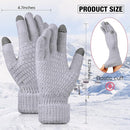 Geyoga 2 Pairs Women's Winter Touch Screen Gloves Soft Warm Fleece Lined Knit Elastic Cuff Winter Texting Gloves by TinyTreasures Baby Boutique