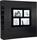 RECUTMS Photo Album 4x6 Holds 500 Photos Black Pages Large Capacity Leather Cover Wedding Family Baby Photo Albums Book Horizontal and Vertical Photos (Black) by TinyTreasures Baby Boutique