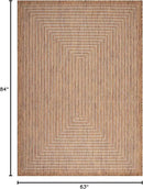 Adiva Rugs Outdoor Indoor Area Rug, Weather Resistant, Easy to Clean, Stain Resistant Floor Mat for Dining Room, Backyard, Deck, Patio (Wooden, 5' x 7') by CozyNest Decor