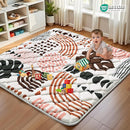 Baby Play Mats for Floor, 50x50 Playpen Mat for Babies, Extra Thicker & Soft Floor Crawling Mat, Foldable Non-Slip Playmat for Infants Toddlers, Boho Leaf Dark Brown by TinyTreasures Baby Boutique