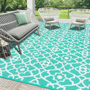 HEBE Outdoor Rug Waterproof 9x12, Reversible Plastic Straw Rug RV Camping Rug, Indoor Outdoor Patio Mat Clearance, Outside Carpet for Porch,Deck,Camper,Balcony,Backyard,Picnic by GreenHaven Gardens