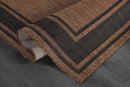 Beverly Rug Outdoor Rug 8x10 Modern Bordered Area Rugs for Indoor and Outdoor Patio Deck Porch Garden Waterproof Weather Sun Resistant Washable Outside Carpet (8 x 10 Gold) by CozyNest Decor