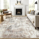 7x9 Area Rug Living Room: Machine Washable Large Abstract Modern Soft Rugs Stain Resistant Indoor Floor Non Slip Accent Carpet for Bedroom Nursery Playroom Office Dining Room Dorm Home House- Brown by TinyTreasures Baby Boutique