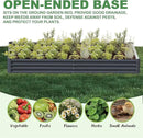 8X4X1ft Raised Garden Bed Kit,Galvanized Raised Garden Beds Outdoor,Large Metal Planter Box Steel Kit Flower Herb,Vegetables..Dark Gray by GreenHaven Gardens