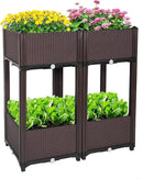D'vine Dev Raised Beds - Elevated Garden Box with Drainage Plug, Standing Planter Beds for Vegetable/Flower/Herb Gardening Kit, RGB-4 by GreenHaven Gardens