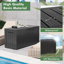 72 Gallon Deck Box Lockable Resin Outdoor Storage Box waterproof Outdoor Container for Patio Furniture Cushions, Pillow by CozyNest Decor