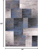 Rugshop Modern Distressed Boxes Area Rug 7' 10" x 10' Blue by TinyTreasures Baby Boutique