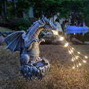 Dragon Solar Garden Statues Outdoor Decoration with LED Light Strings,Dragon Figurine Solar Lights Lawn Décor,Outside Statue Ornament for Patio, Balcony, Yard,Unique Gifts for Mom Grandma by CozyNest Decor