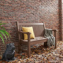 Psilvam Garden Bench, 2-Person Poly Lumber Patio Bench, All-Weather Outdoor Bench That Never Rot and Fade, Suit for Garden, Porch and Park(Brown) by GreenHaven Gardens