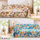 Boho Throw Blanket for Bed, 100% Cotton Soft Rustic Quilt Fall Blanket, 60"x80" Floral Printed Farmhouse Decor Bed Blankets, All Season Rustic Reversible Bohemian Throw Quilt by CozyNest Decor