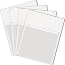 Magnetic Pocket 4 Pack – Self-Adhesive Magnetic Storage Pouch for Documents, Notes & Tools, Strong Magnet Backing for Fridge, Whiteboards, and Metal Surfaces (White 4Pcs) by CozyNest Decor