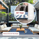 nuLOOM 2' x 8' Outdoor Area Rug, Casual Design With Striped Border, Stain Resistant, Highly Durable, For Patio, Balcony, Bedroom, Living Room, Dining Room, Bathroom, Navy by CozyNest Decor