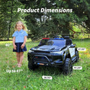 12V 7Ah Electric Police Car Ride on Toy for Big Kids, 2 Seater Kids Ride on Car SUV with Remote Control, Bluetooth - Black by TinyTreasures Baby Boutique