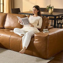 ovios Sectional Cloud Couch for Living Room, Modular Floor Sofa with Plush Corduroy, No Assembly Required, Big Comfy Couches Set with Fluffy Memory Foam, Stupendous U Shaped Sofas with Chaise, Brown by CozyNest Decor