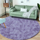4FT Round Rug for Bedroom: Fluffy Shag Soft Washable Rugs Circle Small Fuzzy Plush Indoor Carpet for Living Room Nursery Playroom Dorm Kids Girls Boys Room (Purple, 4'x4') by TinyTreasures Baby Boutique