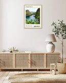 HesenDot Natural OAK Wood Framed Philippines Natural Scenery Wall Art,12x16in Busuanga Island Landscape Canvas Print,Urban Landmark Wall Decor for Living Room,Bedroom,Office Gallery,Set of 1 by CozyNest Decor