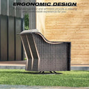 Joyside Wicker Patio Furniture Sets, 3 Pieces Upgraded Large Size Outdoor Furniture with 2 Patio Swivel Chairs and 1 Side Table, Thick Cushions, Wide Armrest by GreenHaven Gardens