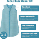 SWEET DOLPHIN Baby Sleep Sack 6-12 Months - 100% Cotton 2-Way Zipper TOG 0.5 Infant Wearable Blanket, Newborn Essentials Toddler 3 Pack Sleeping Sacks - Peacock Blue by TinyTreasures Baby Boutique
