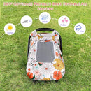 Baby Carseat Cover Girls, Pea Pod Infant Car Seat Covers Canopy for Newborn with 2 Layers Windows of Breathable Mesh/Fabric, Lightweight Polyester/Minky Dot Backing, Snug Fit Most Baby Car Seat by TinyTreasures Baby Boutique