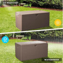 73 Gallon Pro Waterproof Outdoor Storage Pro Resin Deck Box Bin for Patio, Poolside, and Garden, Lockable & UV-Resistant, Ideal for Small Spaces, Brown by CozyNest Decor